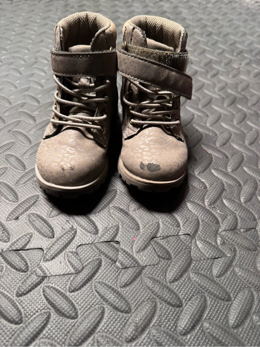 Toddler girl Stride Rite Brown Lace-Up & Hook-Loop Kids Boots USED